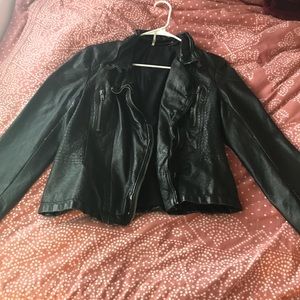 Free People leather jacket size 10